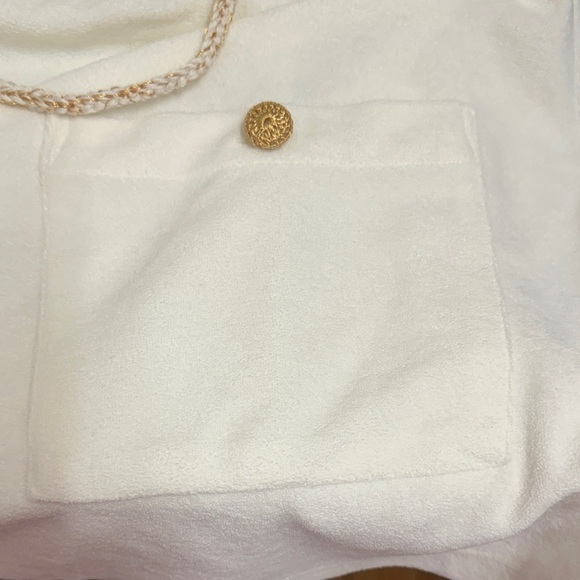 My Beachy Side x Emily in Paris terry cloth dress with Gold fabric Buttons - Picture 6 of 8